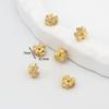 Cuentas Barril de Zirconia Micropavimentadas Chapadas en Oro de 18 Quilates Conservantes del Color, Agujero Pasante, Pulsera de Cristal de Cintura Pequeña, Cuentas Espaciadoras para DIY, C45