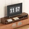 Soporte de TV con estantes, mueble de TV para sala de estar, estantes de almacenamiento, base para monitor, soporte elevado y estante de soporte