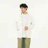 Sudadera con capucha y doble cremallera gris pesada nueva para hombre 2025, estilo primavera y otoño, cárdigan de marca trendy americana, chaqueta casual
