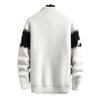 Comércio exterior transfronteiriço novo suéter masculino suéter estilo coreano moda jovem casual gola alta semi-alta suéter estampado