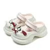 KT Zapatos con Agujeros de Gato Sandalias para Mujer Chanclas de Exterior Zapatos de Playa Pantuflas para el Hogar Zapatillas Cerradas para Mujer