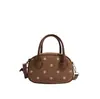Bolsa de Camurça com Bolinhas Super Popular de Nicho Feminina 2026 Nova Bolsa Transversal Casual Outono/Inverno Bolsa Almofada de Mão com Toque de Luxo