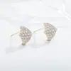 Pendientes de diamante retro simples franceses S925 aguja de plata circonita diseño de nicho temperamento moderno pendientes pequeños venta al por mayor