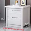 Mesita de noche de madera maciza, estilo chino, diseño simple y moderno, adecuada para dormitorios, con espacio de almacenamiento, un simple gabinete de 3 niveles para la mesita de noche