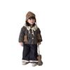 Ropa de Algodón para Niños, Chaqueta de Algodón con Cuello de Encaje Floral Bosque Otoño e Invierno, Top Cálido de Terciopelo para Niñas de Principios de Invierno