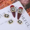 Serie de joyería para uñas con circón negro estilo punk cool transfronteriza, diamantes para uñas, joyería metálica al por mayor