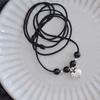 Collar auspicioso de larga duración con cerradura pequeña que combina con todo, colgante tejido a mano para mujer, Ma Qi, pareja de hombres y mujeres, lujo ligero que combina con todo, nicho