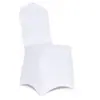 Funda de Silla Elástica Blanca de Seda de Leche Todo Incluido Estilo Comercio Exterior Transfronterizo para Hotel Boda Banquete Funda de Silla Engrosada Funda de Asiento de Silla