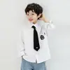 Camisa Oxford Nueva de Manga Larga para Niños 2026, Camisa Holgada para Niños de Primavera y Otoño, Estilo Preppy para Niños, Estilo Coreano, Versátil
