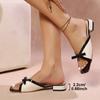Sandalias Estilo Coreano con Lazo Francés Versátiles para Uso en Exteriores Modelo Nuevo Otoño 2025 Venta Directa de Fábrica Comercio Exterior Transfronterizo Zapatos para Mujer