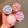 Peine Plegable Portátil Lindo con Tapa Flip-Top, Peine Masajeador Pequeño con Espejo Integrado, Peine Mini de Aire Portátil para Mujeres