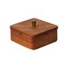 Cenicero de madera maciza con marco de madera y revestimiento de metal, antimoscas, para hotel y hogar, venta al por mayor.