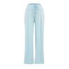 Pantalones de Tubo Verticales Sueltos Estilo Europeo y Americano para Mujer Verano 2025 con Cordón Cintura Baja Adelgazantes Pierna Ancha Largo Hasta el Suelo