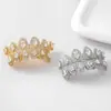 Brackets de estilo hip-hop de circonio de colores, cobre chapado en oro incrustado con circonita, para actuaciones en escenario, rap, estilo europeo y americano moderno personalizado, accesorios dentales al por mayor