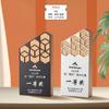 Novo cartão de licenciamento de revendedor de medalhas de cristal criativo, reunião de aniversário, prêmio de equipe excepcional, lembrança, troféu de madeira maciça
