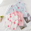40 Algodón Doble Capa Crepé Algodón Lavado Crepé Gasa Estampada Melocotón Miel Ropa de Casa para Bebé Ropa de Luna Tejido