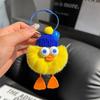 Piel de Conejo Rex Real Pato Pequeño Llavero de Coche Colgante Muñeco de Peluche Adorno Accesorio para Coche Personalizado Moderno Hecho a Mano