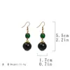 Pendientes Artísticos Retro Asimétricos de Corazón de Joyería Vintage de Segunda Mano Pendientes Trendy Coloridos de Perla de Vidrio Resistentes