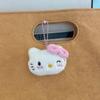 Lindo colgante de gato con lazo de dibujos animados para estudiantes, niñas, corazón, mochila escolar, llavero, regalo para novia