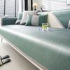 Almofada de Sofá de Seda de Gelo Luxo Leve Verão Fresca Capa de Sofá de Couro Antiderrapante Universal para Quatro Estações Rattan de Gelo Fresco Almofada de Tapete Fresco