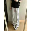 Pantalones deportivos para hombre estilo americano, nueva colección primavera/otoño 2026, corte holgado, pierna recta, modernos, pierna ancha, casual de alta calle, pantalones largos