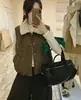 Chaleco de gamuza con solapa de lana de cordero sintética para mujer, estilo nuevo de otoño e invierno 2026, chaleco grueso cálido, chaleco acolchado, chaqueta