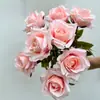 Simulación 9 Flor de Simulación Rosa Alice Hotel Boda Diseño de Fondo de Pared Decoración del Hogar Flor de Seda