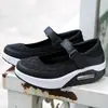 Zapatos para mujer con amortiguación de aire, zapatos de balanceo, zapatos deportivos blancos poco profundos para exteriores, zapatos de enfermera, zapatos versátiles de suela gruesa