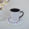 Taza de cerámica de transferencia térmica, taza de regalo con logotipo imprimible para publicidad transfronteriza, taza de agua, taza de desayuno