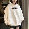 Sudadera Nueva Gris Otoño 2026 para Mujer, Estilo Coreano Holgado Estilo Bf Perezoso, Forrada de Polar y Engrosada, Moderna