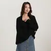 Cardigan de Cor Sólida Estilo Coreano Novo Modelo 2026 Tricô Denso Xale de Manga Longa Peça Externa Casaco Feminino de Alta Qualidade Moderno e Elegante