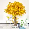 Atmosfera de outono folha de ginkgo realista videira decorativa folha de bordo cenário de vitrine de outono decoração arranjo de cena criação ambiental