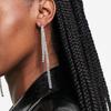Amazon Nuevos Aretes de Borla Doble Pat Moda Europea y Americana Calle Pat Aretes de Diamantes Completos Accesorios de Tendencia Aretes