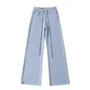 Calça Larga Quente Estilo Americano Preguiçosa Outono e Inverno Nova Versátil Emagrecedora Cordão Reto Calça Esportiva de Yoga Calça Comprida