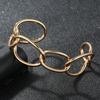 Pulseira Minimalista de Círculo de Metal Conectado Personalizada Moda Masculina e Feminina Acessórios de Colocação Estilo Europeu Anel de Mão Anel de Mão da Moda