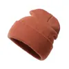 Gorro de Tricô Cor Pura Estilo Casual para Homens e Mulheres, Versátil Outono e Inverno Adulto Cor Doce Quente Pulôver Lã