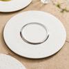 [Liquidación] Plato de Cena Estilo Western con Puntos de Perla de Lluvia de Meteoros y Borde Dorado, Plato para Emplatado de Cocina Molecular de Hotel de Alta Gama, Vajilla de Porcelana Blanca