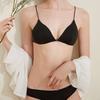 Verão Fino Botão Frontal Copo Triângulo Sem Aro Roupa Íntima Feminina Sexy Costas Bonitas Costas Nuas Sutiã Conjunto de Sutiã Fino Vermelho