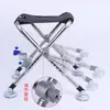 Nueva Silla de Pesca Multifuncional para Todo Terreno, Taburete de Pesca Pequeño Plegable Portátil, Silla Plegable Ajustable Engrosada de Acero Inoxidable