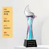 Novo Troféu de Cristal de Vidro com Animal, Troféu Comemorativo de Prêmio de Funcionário Destaque, Troféu de Aniversário de Alto Padrão e Atmosférico
