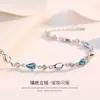 Pulseira de prata de lei 925 feminina estilo coreano cristal personalidade simples amigas Mori presente para o dia do estudante Dia dos Namorados para namorada