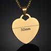 Colgante de Corazón de Acero Inoxidable 304 Personalizado Simple Espejo Grabado Láser Logo Corazón de Durazno Etiqueta Colgante Regalo DIY para Pareja