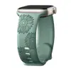 Adecuado para Apple Watches 11/10, Correa de Silicona con Girasol Grande Grabado, Absorbente de Sudor e Impermeable, Correa de Reloj con Hebilla de Figura de Ocho