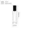 Em estoque atacado 15ml 18ml frasco de perfume de vidro transparente embalagem de perfume garrafa vazia frasco de amostra de spray portátil