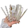 Tiara de Pérolas Artificiais de Luxo para Mulheres 2026 Novo Estilo Aro de Cabelo Versátil para Sair Clipe de Cabelo Alto para o Verão Acessórios de Cabelo