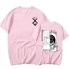 Camiseta Informal de Verano de Manga Corta Top Berserk Espada Viento Leyenda Qigus Dibujos Animados Animación Camiseta Estampada