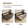 Cama de arte en piel con cabecero grande estilo nube minimalista italiano, cama matrimonial con tapicería suave segmentada, tejido de piel tecnológica, cama de boda de lujo ligero para dormitorio principal