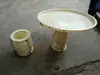 Molde de Mesa de Cimento Estilo Antigo, Modelo Plástico de Aço para Mesa e Cadeiras de Cimento de Pátio, Molde de Concreto Redondo Pedra Falsa de Jardim