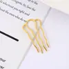 Aleación peine de pelo de cuatro dientes medio diy horquilla antigua Hanfu placa oscilante fijar pelo peine para el pelo Accesorios de electroforesis Al por mayor