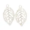 Acessórios de joias de liga vintage DIY pingente de folha oca colar pulseira pingente Amazon quente 27*14mm
